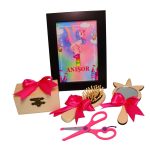 Set Mot Personalizat, Unicorn, 6 Piese, Lemn, Roz, 20x30cm, SMD111 - imagine 2