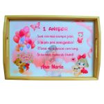 Set Mot Personalizat, Baby Girl, 5 Piese, Lemn, Roz, 20x30cm, SMD118 - imagine 3