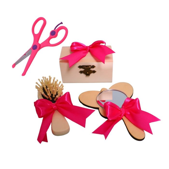 Set Mot Personalizat, Baby Girl, 5 Piese, Lemn, Roz, 20x30cm, SMD118 - imagine 2