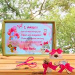 Set Mot Personalizat, Baby Girl, 5 Piese, Lemn, Roz, 20x30cm, SMD118 - imagine 4