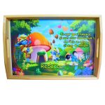 Set Mot Personalizat, Strumfita, 6 Piese, Lemn, Albastru, 20x30cm, SMD121 - imagine 5