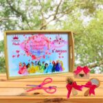 Set Mot Personalizat, Printesele Disney, 5 Piese, Lemn, Roz, 20x30cm, SMD124 - imagine 4