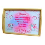 Set Mot Personalizat, Pisica Marrie, 5 Piese, Lemn, Roz, 20x30cm, SMD130 - imagine 3