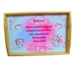 Set Mot Personalizat, Pisica Marrie, 5 Piese, Lemn, Roz, 20x30cm, SMD130 - imagine 5