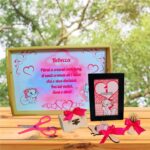 Set Mot Personalizat, Pisica Marrie, 6 Piese, Lemn, Roz, 20x30cm, SMD129 - imagine 4