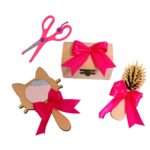 Set Mot Personalizat, Pisica Marrie, 5 Piese, Lemn, Roz, 20x30cm, SMD130 - imagine 2