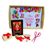 Set Mot Personalizat, Minnie Mouse, 6 Piese, Lemn, 30x20cm, SMD135