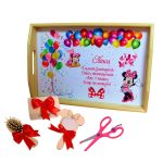 Set Mot Personalizat, Minnie Mouse, 5 Piese, Lemn, 30x20cm, SMD136