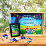 Set Mot Personalizat, Winnie cu Mickey, 6 Piese, Lemn, Albastru, 20x30cm, SMD137 - imagine 4