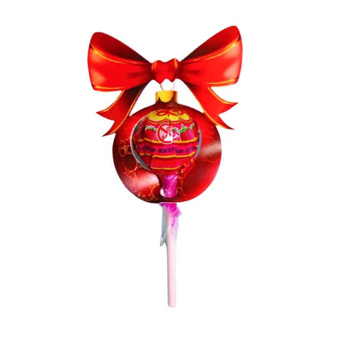 Decoratiune de Craciun, Bomboana Chupa Chups, Rosu, 8x6 cm, 002 - imagine 3