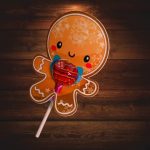 Decoratiune de Craciun, Bomboana Chupa Chups, Rosu, 10x7,5 cm, 006 - imagine 5