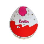 Cutie cadou de Craciun Ou Kinder Surprise, Personalizata, Pachet de dulciuri pentru copii, Lemn, Roz, 30x23 cm, CCD002 - imagine 2