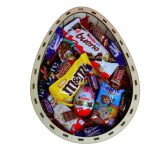 Cutie cadou de Craciun Ou Kinder Surprise, Personalizata, Pachet de dulciuri pentru copii, Lemn, Roz, 30x23 cm, CCD002 - imagine 4