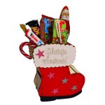 Cutie cadou de Craciun in forma de gheata, Personalizata, Pachet de dulciuri pentru copii, Lemn, Rosu, 22x21 cm, CCD006 - imagine 5