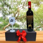 Set cadou de Sarbatori pentru coleg/a, Cutie de vin cu sticla si un pahar, 35x25cm, Vin Budureasca Clasic, CSVC005 - imagine 4