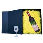 Set cadou de Sarbatori pentru coleg/a, Cutie de vin cu sticla si un pahar, 35x25cm, Vin Domeniile Panciu Feteasca Neagra, CSVC007 - imagine 2
