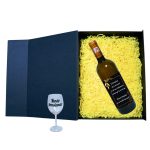 Set cadou de Sarbatori pentru coleg/a, Cutie de vin cu sticla si un pahar, 35x25cm, Vin Domeniile Panciu Feteasca Regala, CSVC015 - imagine 2