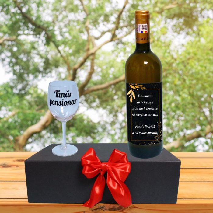 Set cadou de Sarbatori pentru coleg/a, Cutie de vin cu sticla si un pahar, 35x25cm, Vin Domeniile Panciu Feteasca Regala, CSVC015 - imagine 4