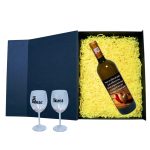 Set cadou Iubit/Sot, Cutie de vin cu sticla si 2 pahare, 35x25cm, Vin Domeniile Panciu Feteasca Regala, CSVIS012 - imagine 2