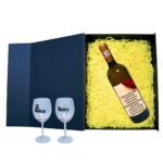 Set cadou Iubit/Sot, Cutie de vin cu sticla si 2 pahare, 35x25cm, Vin Domeniile Panciu Feteasca Regala, CSVIS015 - imagine 2