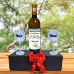 Set cadou Nasi, Cutie de vin cu sticla si 2 pahare, 35x25cm, Vin Domeniile Panciu Feteasca Regala, CSVN028 - imagine 4