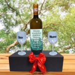 Set cadou Parinti, Cutie de vin cu sticla si 2 pahare, 35x25cm, Vin Domeniile Panciu Feteasca Regala, CSVPA003 - imagine 4