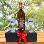 Set cadou Parinti, Cutie de vin cu sticla si 2 pahare, 35x25cm, Vin Domeniile Panciu Feteasca Regala, CSVPA011 - imagine 4