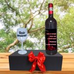 Set cadou Pensionare, Cutie de vin cu sticla si un pahar, 35x25cm, Vin Domeniile Panciu Feteasca Neagra, CSVPN001 - imagine 4