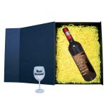 Set cadou Pensionare, Cutie de vin cu sticla si un pahar, 35x25cm, Vin Domeniile Panciu Feteasca Neagra, CSVPN007 - imagine 2