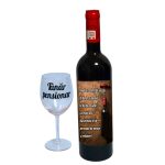 Set cadou Pensionare, Cutie de vin cu sticla si un pahar, 35x25cm, Vin Budureasca Clasic, CSVPN008 - imagine 3