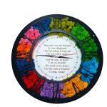 Ceas personalizat Licheni Nasi Botez, Lemn, Negru, 40cm, DL083