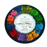 Ceas Licheni Nasi Botez, Lemn, Negru, 40cm, DL084