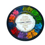 Ceas Licheni Nasi Botez, Lemn, Negru, 40cm, DL086