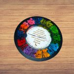 Ceas Licheni Nasi Botez, Lemn, Negru, 40cm, DL087 - imagine 5