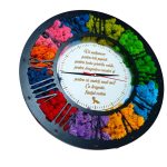 Ceas Licheni Nasi Botez, Lemn, Negru, 40cm, DL087 - imagine 4