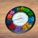 Ceas Licheni Aniversare, Lemn, Negru, 40cm, DL088 - imagine 5