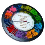 Ceas Licheni Aniversare, Sefa, Lemn, Negru, 40cm, DL089 - imagine 4