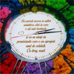 Ceas Licheni pentru Fini, Lemn, Negru, 40cm, DL091 - imagine 2