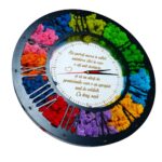 Ceas Licheni pentru Fini, Lemn, Negru, 40cm, DL091 - imagine 3