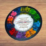 Ceas Licheni Pensionare, Lemn, Negru, 40cm, DL093 - imagine 5