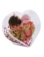 Inima cu insertie foto, Rosu, 10×10 cm, GFVD001 - imagine 3