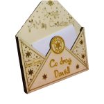 Plic pentru Mos Craciun, Personalizat, Lemn, 23x22 cm, PSSMC001 - imagine 5
