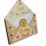 Plic pentru Mos Craciun, Personalizat, Lemn, 23x22 cm, PSSMC001 - imagine 2