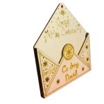 Plic pentru Mos Craciun, Personalizat, Lemn, 23x22 cm, PSSMC001 - imagine 4