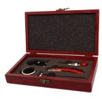 Set cadou cu 5 accesorii pentru vin, Lemn, 22,5x13x4,5 cm, SCB001 - imagine 5