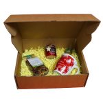 Set cadou Craciun 4 piese, Ceai, Candela, Cana, Miere, 32,5x25,5x10,5 cm, SCC003