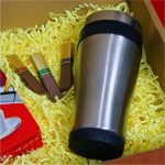 Set cadou Craciun 3 piese, Cafea Lavazza, Ciocolata, Cana termica, 32,5x25,5x10,5 cm, SCC005 - imagine 3