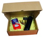 Set cadou Craciun 3 piese, Cafea Lavazza, Ciocolata, Termos negru smart, 32,5x25,5x10,5 cm, SCC006