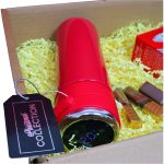 Set cadou Craciun 3 piese, Cafea Lavazza, Ciocolata, Termos rosu smart, 32,5x25,5x10,5 cm, SCC007 - imagine 3