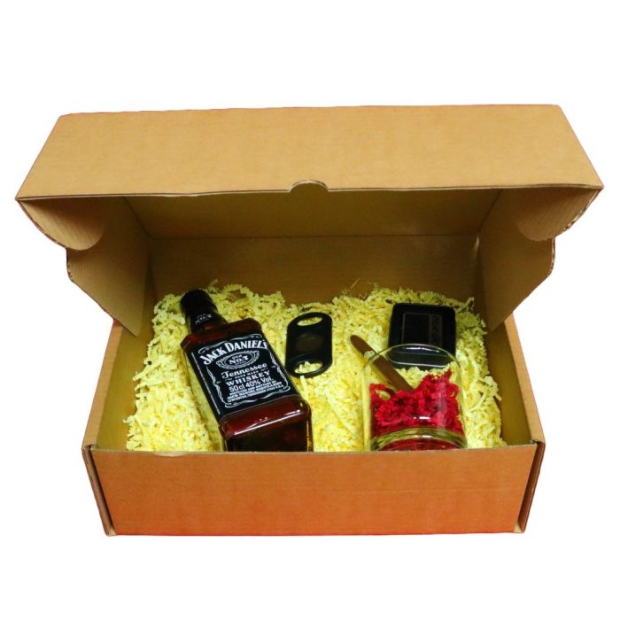 Set cadou Craciun 5 piese, Whiskey Jack Daniel`s, Cutter trabuc, Trabuc, Pahar Whiskey, Bricheta, 32,5x25,5x10,5 cm, SCC008 - imagine 1